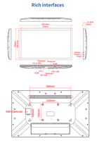 Écran tactile LCD Narraw Bezel 21,5 pouces avec montage, processeur Quad Core Rockchip RK3566, Full HD, Android 11 OS, Ethernet intégré, Wi-Fi, haut-parleur