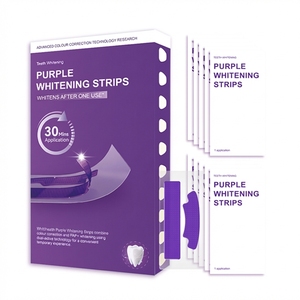 Bandes blanchissantes pour les dents Whittihealth personnalisées, menthe violette, avec PAP pour dents sensibles, vente en gros, directement de l'usine - Product Image 3