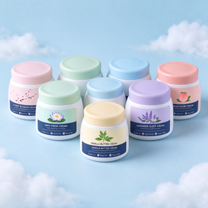 Pastel Lid Plastic Cream <b>Jar</b> Cosmetic Packaging Container Wide Mouth Storage Tub Custom <b>Label</b> - Product Image 2