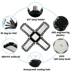 Angolo di regolazione della deformazione commerciale Smart <span class=keywords><strong>Led</strong></span> a soffitto pieghevole lampadina a <span class=keywords><strong>Led</strong></span> per interni a forma di ventola lampada per uso domestico - Product Image 2