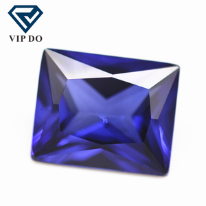 Công Chúa cắt Baguette cắt 34 # Màu xanh sapphire Corundum lỏng đá quý Baguette hình dạng tổng hợp màu xanh Corundum 34 # Sapphire đá quý - Product Image 2
