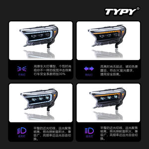 ชุดไฟแอลอีดีสำหรับเครื่องปั่นบนถนน15-22สำหรับฟอร์ดแรนเจอร์ไฟหน้าพร้อมสัญญาณไฟเลี้ยวชุดสตรีมเมอร์ - Product Image 4