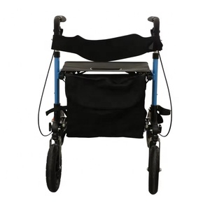 SUNCARE Rollator Walker con asiento 10 ''Ruedas delanteras de goma Diseño compacto plegable para <span class=keywords><strong>personas</strong></span> <span class=keywords><strong>mayores</strong></span> Neumático para el cuidado del hogar - Product Image 4