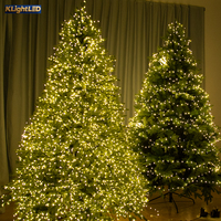Guirlande lumineuse féerique verte de 50 m avec 1000 LED, étanche, pour l'extérieur, décoration de fête, Noël, mariage, chambre à coucher