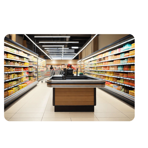 เคาน์เตอร์คิดเงิน POS แบบรวม ดีไซน์ทันสมัย คุณภาพสูง ทนทาน ขนาด 2440x1220x965 มม. - Product Image 6