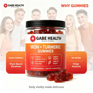 Gomitas de Hierro y Cúrcuma de Marca Privada OEM, 60 Unidades Veganas, Fórmula 7 en 1 para el Soporte Sanguíneo con Zinc, Selenio, Ácido Fólico, Vitamina C para la Energía - Product Image 2