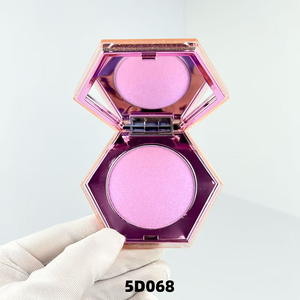 Paleta de Rubor de Lujo, Color Rosa, Acabado Mate y Brillante, Maquillaje Facial en Polvo, Alta Calidad - Product Image 1