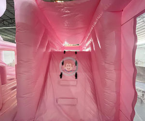 Castillo Inflable Rosa Claro con Tobogán para Bodas y Eventos, Brincolín Inflable para Diversión - Product Image 5