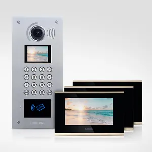 Leelen có dây video Cửa Điện thoại đa-căn hộ intercom model10 và v32a IP intercom Hệ thống kiểm soát truy cập