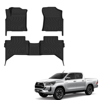Tapis de sol de voiture de haute qualité en TPE 3D 5D, modèle de voiture original, best-seller, tapis de sol pour Toyota Hilux 2015-2024