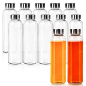 Wholesale 500Ml Borosilicate Glass Water Bottle Portable Travel Mug With <b>Metal</b> Lid and Strap Direct Drinking for Camping - Product Image 2