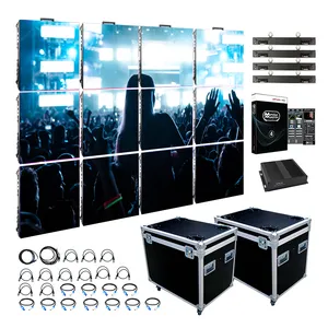 Display a LED nero 3x6 Stage LED Video Wall Truss supporto a terra schermi a LED di grandi dimensioni per interni di dimensioni personalizzate per lo schermo dei concerti all'aperto