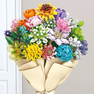Diy Micro Flower Building <strong>Blocks</strong> Mini Bricks Particles Eternal Life Flowers Home Decoration Assembling Puzzle Toy Children Gift - Product Image 1