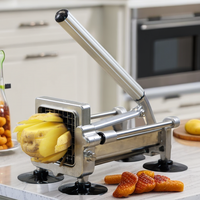 Coupe-frites manuel en acier inoxydable avec lame, machine à couper les pommes de terre pour frites