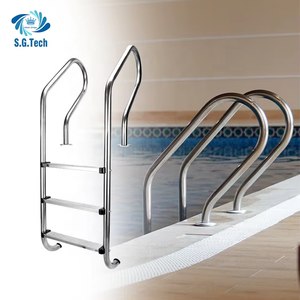 บันไดสระว่ายน้ำทำจากสเตนเลสสตีล304พื้นสูง2ถึง5ขั้นอุปกรณ์สระว่ายน้ำรูปมงกุฎ - Product Image 2