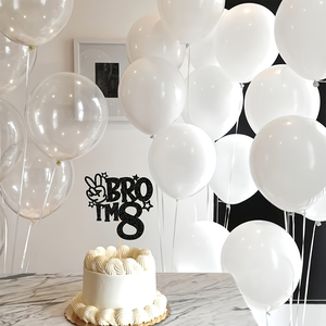 Adorno de Pastel Negro con Purpurina, Diseño de Mano de la Paz y Estrella, Decoración para Fiesta de Cumpleaños Número 8 para Niños - Product Image 3