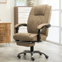Chaise de bureau exécutive pivotante de haute qualité, confortable, en cuir PU, avec appui-tête, pour bureau à domicile et atelier
