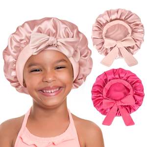 <span class=keywords><strong>Bonnet</strong></span> en satin rose de luxe à double couche personnalisé en gros, <span class=keywords><strong>bonnet</strong></span> unisexe pour enfants et bébés, utilisation quotidienne, réglable pour les enfants - Product Image 1