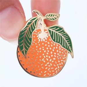 Épingle Usine personnalisé fruits émail dur peinture brillant or métal chapeau épingles Agrumes <span class=keywords><strong>Orange</strong></span> <span class=keywords><strong>Clémentine</strong></span> <span class=keywords><strong>Mandarine</strong></span> épinglette badge - Product Image 3