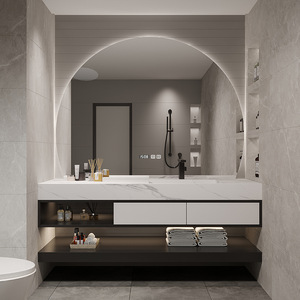 Novità 2024: Armadietto a Specchio LED per <span class=keywords><strong>Bagno</strong></span> <span class=keywords><strong>in</strong></span> Ardesia e <span class=keywords><strong>Lavabo</strong></span> Personalizzati di Design Innovativo - Product Image 3