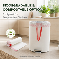 OEM ODM PCR Afvalzakken met trekkoord Gerecycled materiaal Keukenafvalzakken Op maat dikte Private Label Fabriek
