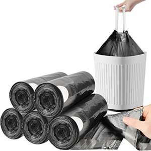 À prova de vazamento impermeável Reciclado Compostable Forros Pe Grande Perfumado no Rolo 13 Galão Preto Plástico Drawstring Lixo Saco De Lixo - Product Image 4