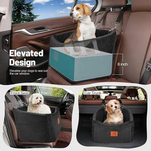 Hersteller China Small Medium Hund Autos itz Memory Foam Booster Erhöhte Haustier Autos itz Wasch bare abnehmbare Abdeckung Aufbewahrung tasche - Product Image 5