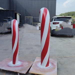 Thương mại khổng lồ lớn kẹo mía sợi thủy tinh bức tượng đồ trang trí ngoài trời trang trí Giáng sinh hiển thị - Product Image 2