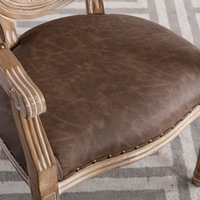 Chaise de salle à manger antique en bois de style européen, chaises de café de loisirs américaines, tabouret de négociation rétro pour hôtel
