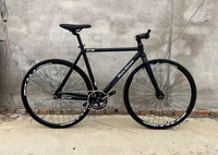 Vélo à pignon fixe fabriqué en Chine, en alliage d'aluminium, pour sports de plein air, vitesse unique, 700C, vélo de route, vélo urbain, noir/rouge