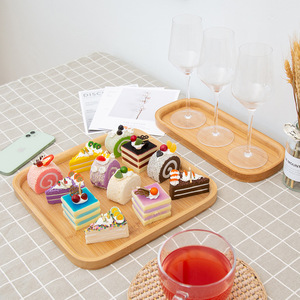 Shallow Bamboo Wood <b>Tea</b> <b>Tray</b> Rectangular Serving <b>Tray</b> Japanese Bread <b>Tray</b> Eco Friendly Food Safe WJTP01 - Product Image 1