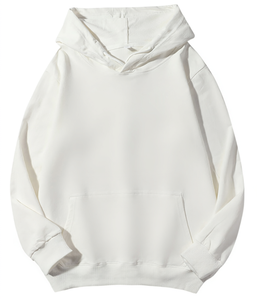 Pink Solid Oversized 100% Cotton Fleece Hooded Sweatshirt <b>Men</b> <b>Pullover</b> with Front Pocket <b>for</b> Autumn Winter - Product Image 1