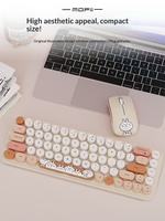 Ensemble clavier et souris sans fil MOFii I Bean Pro avec touches à points mignons, compact, silencieux, plug-and-play, récepteur USB, pour bureau, ordinateur portable