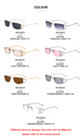 KAJILA Vente en gros de lunettes de soleil fantaisie à la mode avec logo personnalisé, monture rectangulaire sans monture, UV400, lunettes de soleil pour femmes
