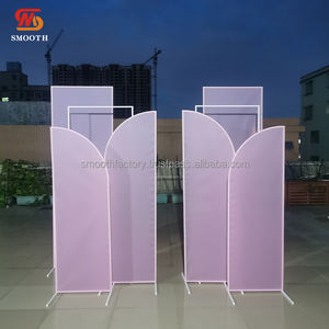 Fondo de Boda LEDA Moderno con Marco de Hierro Blanco y Fondo Desmontable Morado para Eventos o Fiestas, Recién Llegado - Product Image 2