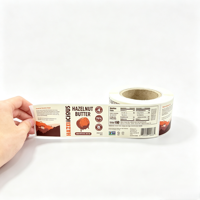 Étiquettes alimentaires personnalisées en vinyle holographique imperméable autocollantes, formes et tailles personnalisées, design ail et bacon pour contenants alimentaires