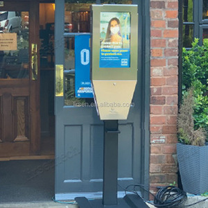 Thiết Bị Khử Trùng Tay <span class=keywords><strong>LCD</strong></span> Tự Động Ngoài Trời Tương Tác IP65 Đế Giữ Nhiệt Màn Hình Android Thông Qua Màn Hình Kỹ Thuật Số - Product Image 3
