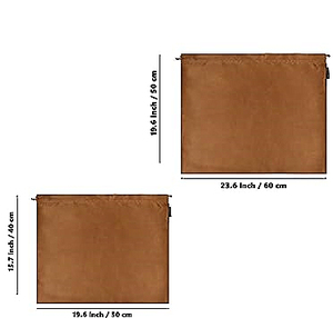 Grand sac à main en satin avec cordon de serrage, sac de voyage anti-poussière en tissu de soie pour chaussures, bottes, vêtements - pour offrir en cadeau - Product Image 3
