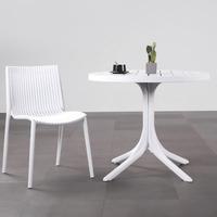 Table de bistrot ronde en plastique résistant aux intempéries, idéale pour terrasse, balcon, café, restaurant – Direct Usine