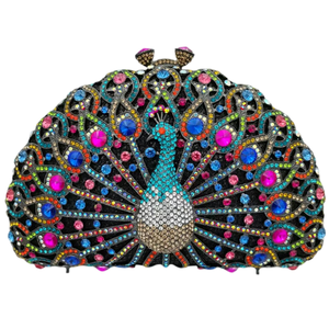 Vintage Peacock Clutch Bag for Women Elegant Crystal Bridal <b>Handbag</b> Sweet Chain for Girlfriend Wife Lover - Product Image 1
