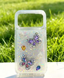 Funda Protectora 3 en 1 con Diseño de Mariposa Brillante para ZTE Blade V80 Max/V70/A36/A56/A34/Axon 60 <span class=keywords><strong>Lite</strong></span>/50, Moderna y Femenina - Product Image 1