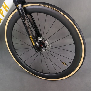 24 Speed Full Hidden Cable Disc Road Bike Frame TT-X21 105 Di2 R7170 Groupset Yellow Edges 28C Tire - Product Image 3
