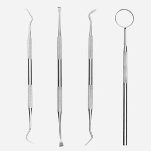 <strong>Dental</strong> Examination Kit Teeth Whitening Mirror Scaler Tweezers Basic <strong>Diagnostic</strong> Instrument <strong>Set</strong> Surgical Stainless Steel - Product Image 1