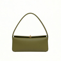 Sac SHIMO Baguette en cuir rouge bordeaux avec logo personnalisé, sac à bandoulière de luxe à rabat pour femme, faible MOQ 50 pièces