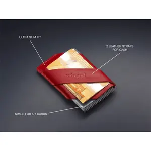 Slim <b>wallets</b> Italian leather custom merchandising - Product Image 2