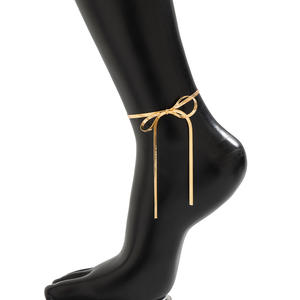Chaîne de cheville élégante pour femme avec nœud papillon, bijoux tendance, longue chaîne serpent, chaîne de cheville de <span class=keywords><strong>plage</strong></span> pour femme - Product Image 5