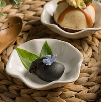 Plats à sauce en céramique en forme de feuille de lotus, effet four, pour snacks et sauces, pour hôtels et restaurants, pour sauces de fondue chinoise