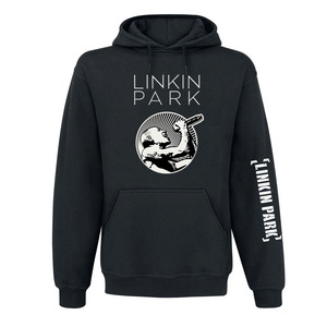 Felpa con Cappuccio da Uomo in Cotone Stampato Stile Hip Hop Larga per Autunno/Inverno con Motivo Rock Punk <span class=keywords><strong>Linkin</strong></span> - Product Image 4