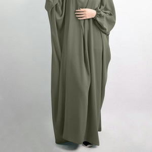 Women Modest <b>Abaya</b> Hijab Dress Solid Color Long <b>Prayer</b> Garment for Ramadan Daily Wear - Product Image 2