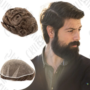 Toupee de estilo australiano listo <span class=keywords><strong>para</strong></span> <span class=keywords><strong>hombre</strong></span>, entrega rápida, parche de <span class=keywords><strong>cabello</strong></span> humano Natural, reemplazo de entrega rápida, técnica de PU India - Product Image 5